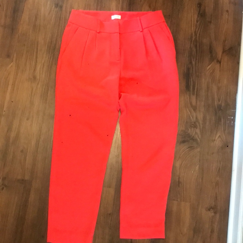 J Crew bright coral dress pants